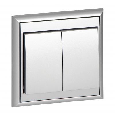 Łącznik podtynkowy świecznikowy Luna, 10A, 250V, WP-2L, srebrny (OR-OE-7601/G)