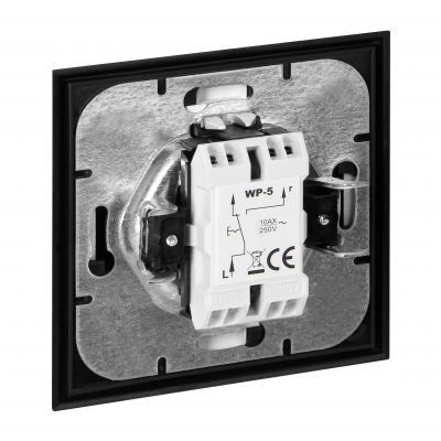 Łącznik podtynkowy schodowy Luna, 10A, 250V, WP-5L, czarny (OR-OE-7602/B)