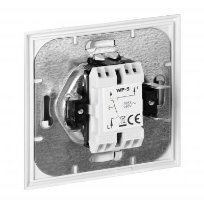 Łącznik podtynkowy schodowy Luna, 10A, 250V, WP-5L, srebrny (OR-OE-7602/G)