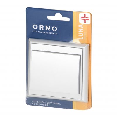 Łącznik krzyżowy podtynkowy Luna, 10A, 250V, WP-8L, biały (OR-OE-7603/W)