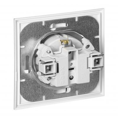 Gniazdo pojedyncze podtynkowe 2P+Z, Schuko Luna, 16A, 250V, PT-17L, srebrny (OR-OE-7605(GS)/G)