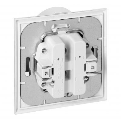 Gniazdo podwójne podtynkowe 2x2P+Z Luna, 16A, 250V, PT-6LR, biały (OR-OE-7606/W)