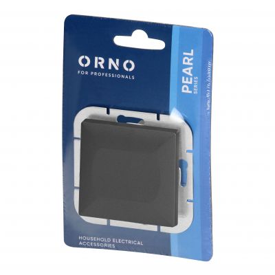 Łącznik podtynkowy jednobiegunowy Pearl, 10A, 250V, WP-1P, czarny (OR-OE-7700/B)