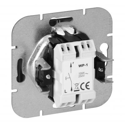 Łącznik podtynkowy jednobiegunowy Pearl, 10A, 250V, WP-1P, czarny (OR-OE-7700/B)