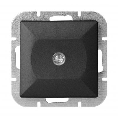 Łącznik jednobiegunowy podtynkowy z podświeleniem Pearl, 10A, 250V, WP-1P/S, czarny (OR-OE-7700/P/B)