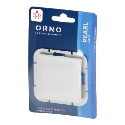 Łącznik jednobiegunowy podtynkowy z podświeleniem Pearl, 10A, 250V, WP-1P/S, biały (OR-OE-7700/P/W)