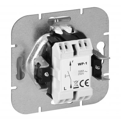 Łącznik jednobiegunowy podtynkowy z podświeleniem Pearl, 10A, 250V, WP-1P/S, biały (OR-OE-7700/P/W)