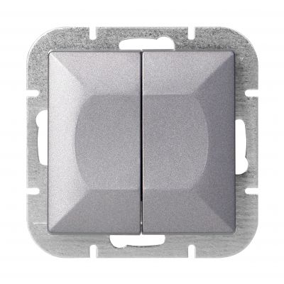 Łącznik podtynkowy świecznikowy Pearl, 10A, 250V, WP-2P, antracyt (OR-OE-7701/A)