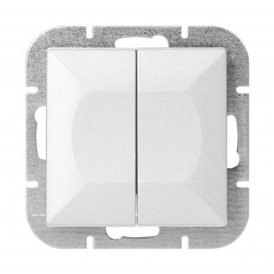 Łącznik świecznikowy podtynkowy z podświeleniem Pearl, 10A, 250V, WP-2P/S, biały (OR-OE-7701/P/W)