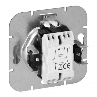 Łącznik świecznikowy podtynkowy z podświeleniem Pearl, 10A, 250V, WP-2P/S, biały (OR-OE-7701/P/W)