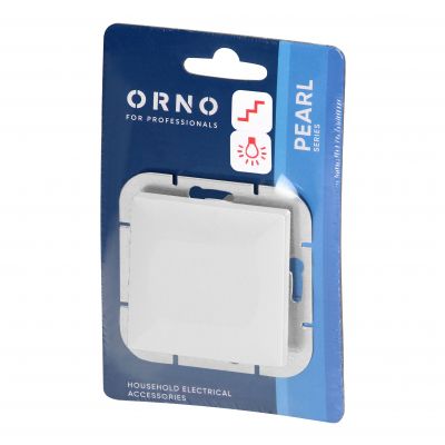 Łącznik schodowy podtynkowy z podświeleniem Pearl, 10A, 250V, WP-5P/S, biały (OR-OE-7702/P/W)