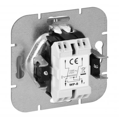 Łącznik krzyżowy podtynkowy Pearl, 10A, 250V, WP-8P, antracyt (OR-OE-7703/A)