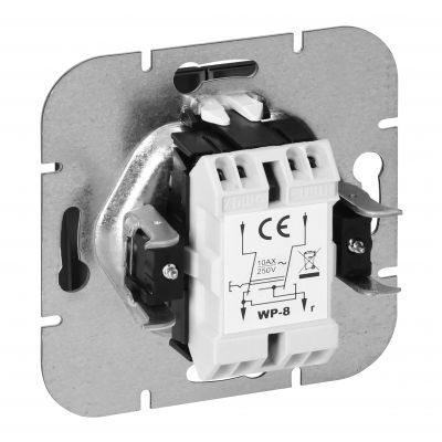 Łącznik krzyżowy podtynkowy Pearl, 10A, 250V, WP-8P, czarny (OR-OE-7703/B)