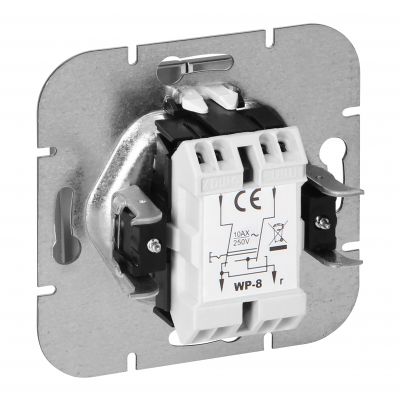 Łącznik krzyżowy podtynkowy Pearl, 10A, 250V, WP-8P, biały (OR-OE-7703/W)