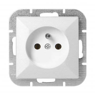 Gniazdo pojedyncze podtynkowe 2P+Z Pearl, 16A, 250V, PT-16P, biały (OR-OE-7705/W)