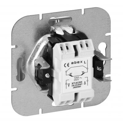 Łącznik roletowy podtynkowy Pearl, 10A, 250V, WP-10P, antracyt (OR-OE-7708/A)