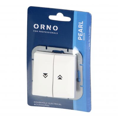 Łącznik roletowy podtynkowy Pearl, 10A, 250V, WP-10P, biały (OR-OE-7708/W)