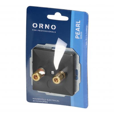 Gniazdo głośnikowe Pearl, PT-2PG, czarny (OR-OE-7711/B)