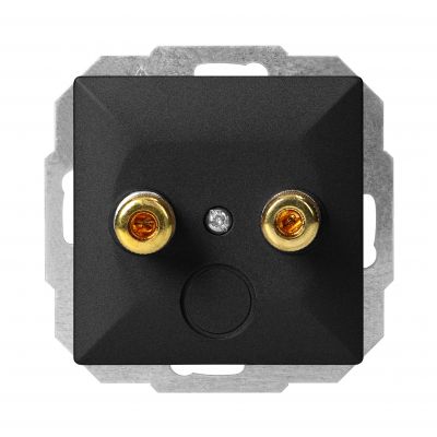 Gniazdo głośnikowe Pearl, PT-2PG, czarny (OR-OE-7711/B)