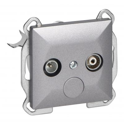 Gniazdo abonenckie "RTV" Pearl, 1,5dbt, GAP-P/K, antracyt (OR-OE-7712/RTV/K/A)
