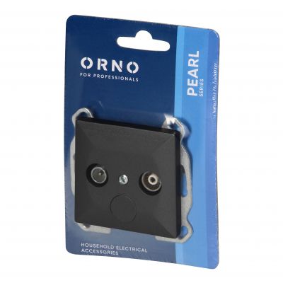 Gniazdo abonenckie "RTV" Pearl, 1,5dbt, GAP-P/K, czarny (OR-OE-7712/RTV/K/B)