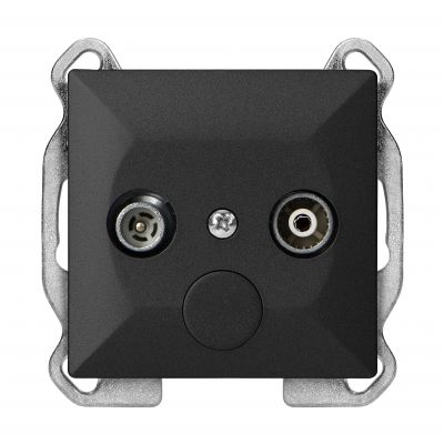 Gniazdo abonenckie "RTV" Pearl, 1,5dbt, GAP-P/K, czarny (OR-OE-7712/RTV/K/B)