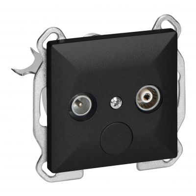 Gniazdo abonenckie "RTV" Pearl, 1,5dbt, GAP-P/K, czarny (OR-OE-7712/RTV/K/B)