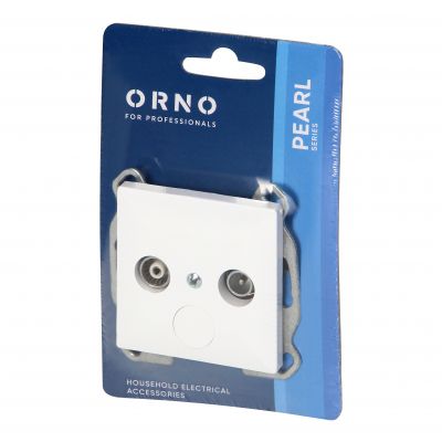 Gniazdo abonenckie "RTV" Pearl, 1,5dbt, GAP-P/K, biały (OR-OE-7712/RTV/K/W)