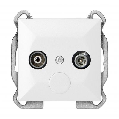 Gniazdo abonenckie "RTV" Pearl, 1,5dbt, GAP-P/K, biały (OR-OE-7712/RTV/K/W)