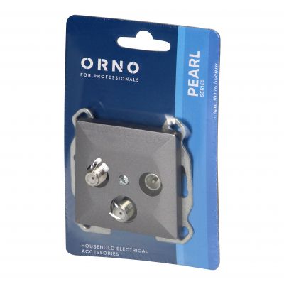 Gniazdo abonenckie ,,RTV/SAT" Pearl, GAPS-2P, antracyt (OR-OE-7713/RTV/SAT/A)