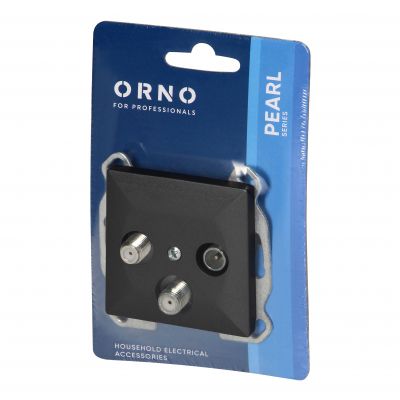 Gniazdo abonenckie ,,RTV/SAT" Pearl, GAPS-2P, czarny (OR-OE-7713/RTV/SAT/B)