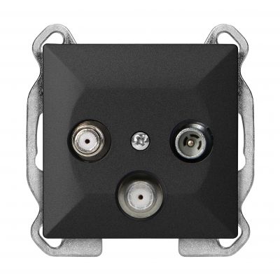 Gniazdo abonenckie ,,RTV/SAT" Pearl, GAPS-2P, czarny (OR-OE-7713/RTV/SAT/B)