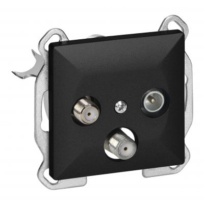 Gniazdo abonenckie ,,RTV/SAT" Pearl, GAPS-2P, czarny (OR-OE-7713/RTV/SAT/B)