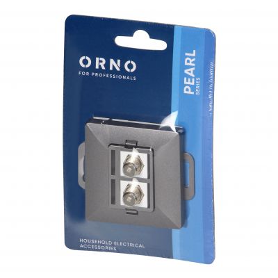 Gniazdo podw. typu F Pearl, TV/F-F1/P2, antracyt (OR-OE-7714/2/A)