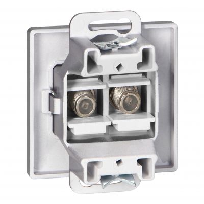 Gniazdo podw. typu F Pearl, TV/F-F1/P2, antracyt (OR-OE-7714/2/A)