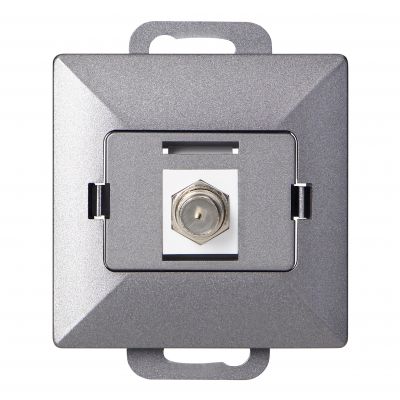Gniazdo pojed. typu F Pearl, TV/F-F1/P1, antracyt (OR-OE-7714/A)