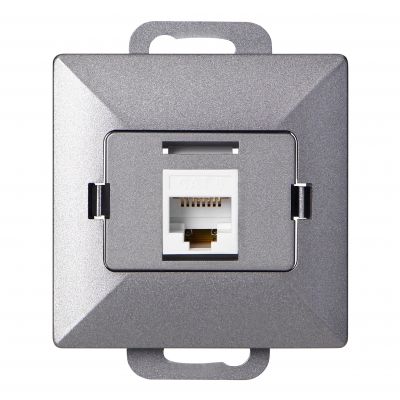 Gniazdo 1xRJ45 Cat5 Pearl, RJ45-5CAT/P1, antracyt (OR-OE-7715/A)