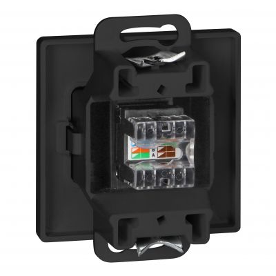 Gniazdo 1xRJ45 Cat5 Pearl, RJ45-5CAT/P1, czarny (OR-OE-7715/B)