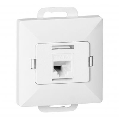 Gniazdo 1xRJ45 Cat5 Pearl, RJ45-5CAT/P1, biały (OR-OE-7715/W)