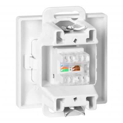 Gniazdo 1xRJ45 Cat5 Pearl, RJ45-5CAT/P1, biały (OR-OE-7715/W)