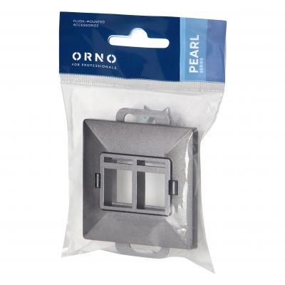 Płytka czołowa + 2xRJ45 Pearl, PC+ARJ45/P2, antracyt (OR-OE-7717/2/A)