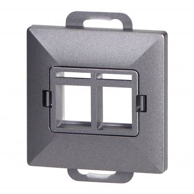 Płytka czołowa + 2xRJ45 Pearl, PC+ARJ45/P2, antracyt (OR-OE-7717/2/A)