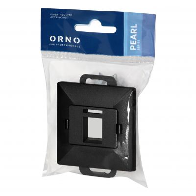 Płytka czołowa + 1xRJ45 Pearl, PC+ARJ45/P1, czarny (OR-OE-7717/B)