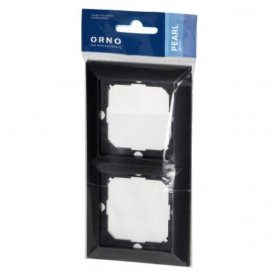 Ramka podwójna Pearl, Ra-2P, czarny (OR-OE-7720/2/B)