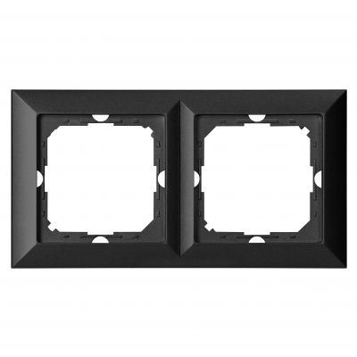 Ramka podwójna Pearl, Ra-2P, czarny (OR-OE-7720/2/B)