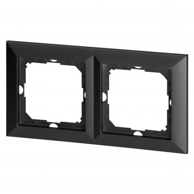 Ramka podwójna Pearl, Ra-2P, czarny (OR-OE-7720/2/B)