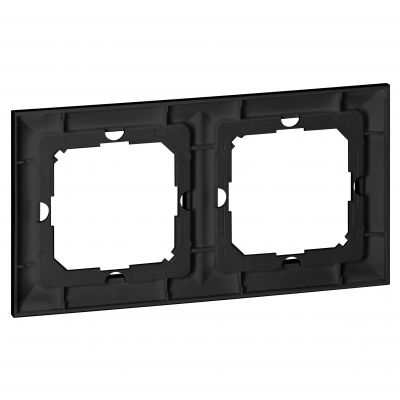 Ramka podwójna Pearl, Ra-2P, czarny (OR-OE-7720/2/B)