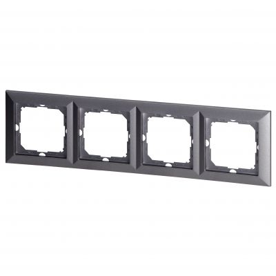 Ramka poczwórna Pearl, Ra-4P, antracyt (OR-OE-7720/4/A)