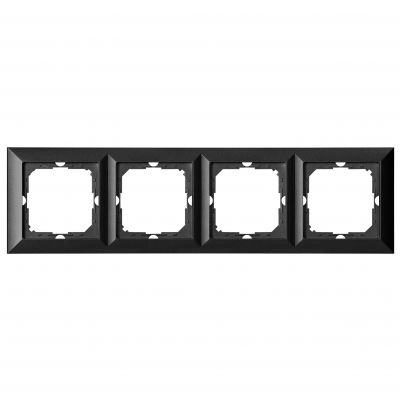 Ramka poczwórna Pearl, Ra-4P, czarny (OR-OE-7720/4/B)