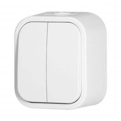 Łącznik natynkowy świecznikowy B2, 10A, 250V, IP54, WNT-2B2, biały (OR-OE-7801/W)